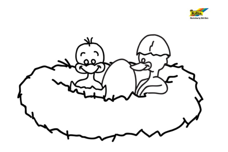 Printable coloring pages: Duck 24 – 10 Doigts