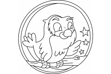 Printable coloring pages: Owl 01 – 10 Doigts