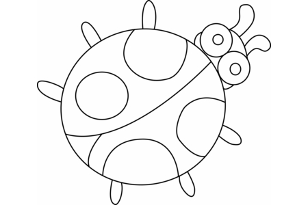 Printable coloring pages: Ladybug 01 – 10 Doigts