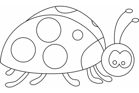 Printable coloring pages: Ladybug 05 – 10 Doigts
