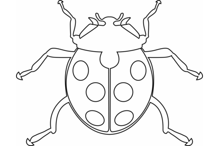 Printable coloring pages: Ladybug 06 – 10 Doigts