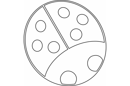Printable coloring pages: Ladybug 07 – 10 Doigts