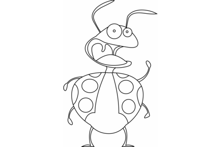 Printable coloring pages: Ladybug 08 – 10 Doigts