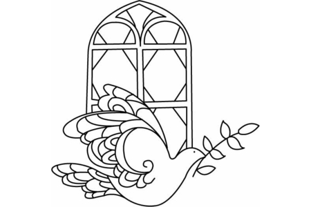 Printable coloring pages: Dove 01 – 10 Doigts