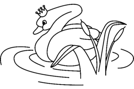 Printable coloring pages: Swan 03 – 10 Doigts