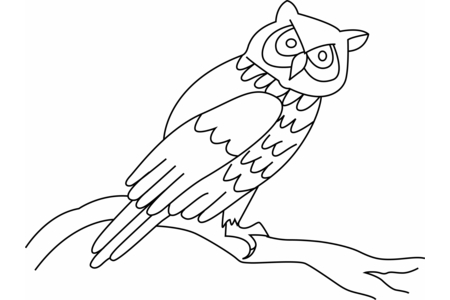 Printable coloring pages: Owl 03 – 10 Doigts