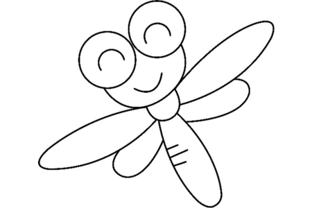Printable coloring pages: Dragonfly 01 – 10 Doigts