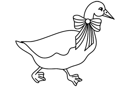 Printable coloring pages: Goose 03 – 10 Doigts