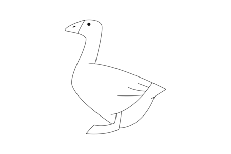 Printable coloring pages: Goose 04 – 10 Doigts