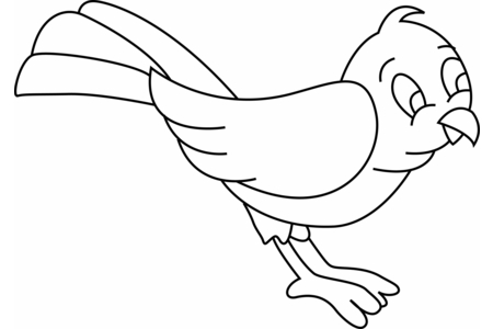 Printable coloring pages: Bird 01 – 10 Doigts