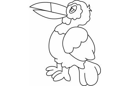 Printable coloring pages: Bird 02 – 10 Doigts