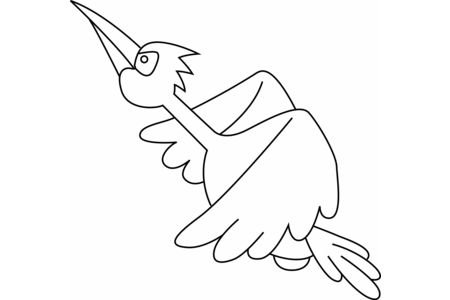 Printable coloring pages: Bird 03 – 10 Doigts