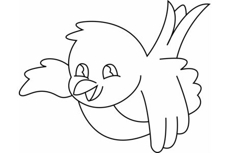 Printable coloring pages: Bird 05 – 10 Doigts