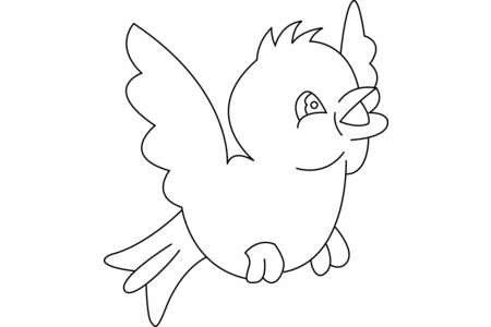 Printable coloring pages: Bird 06 – 10 Doigts