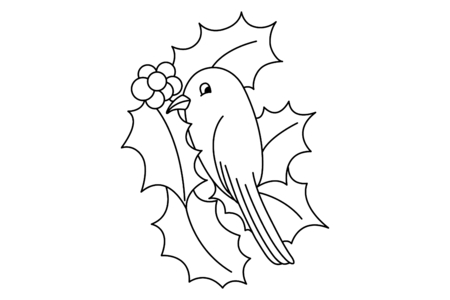 Printable coloring pages: Bird 08 – 10 Doigts