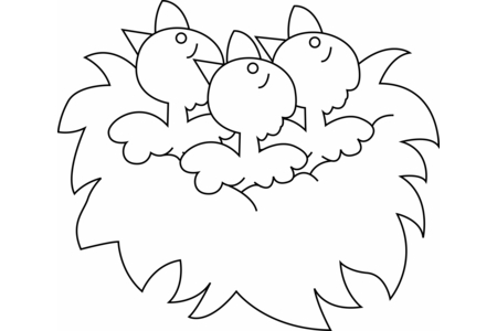 Printable coloring pages: Bird 13 – 10 Doigts