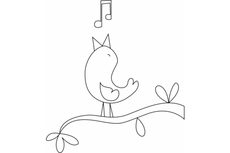 Printable coloring pages: Bird 15 – 10 Doigts