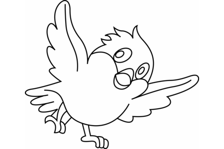 Printable coloring pages: Bird 16 – 10 Doigts