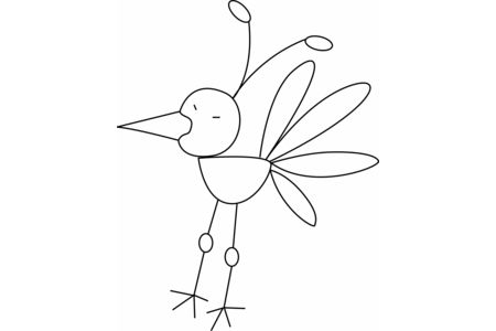 Printable coloring pages: Bird 17 – 10 Doigts