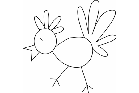 Printable coloring pages: Bird 18 – 10 Doigts