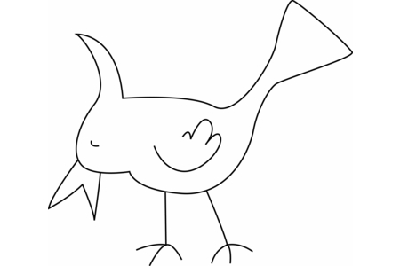 Printable coloring pages: Bird 19 – 10 Doigts