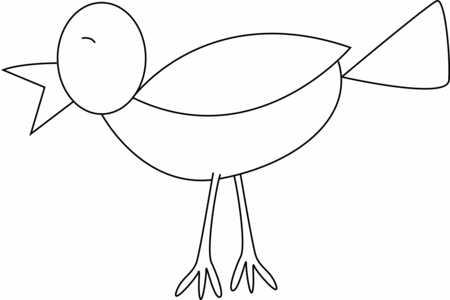 Printable coloring pages: Bird 21 – 10 Doigts