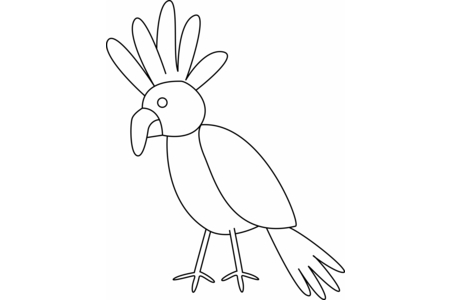 Printable coloring pages: Bird 22 – 10 Doigts