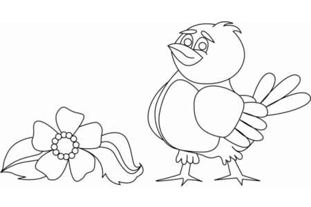 Printable coloring pages: Bird 23 – 10 Doigts