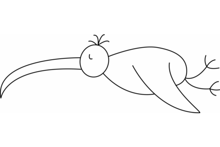 Printable coloring pages: Bird 26 – 10 Doigts