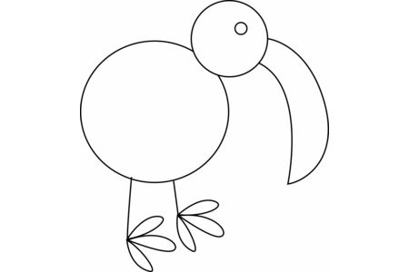 Printable coloring pages: Bird 27 – 10 Doigts