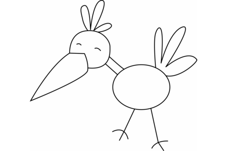 Printable coloring pages: Bird 29 – 10 Doigts
