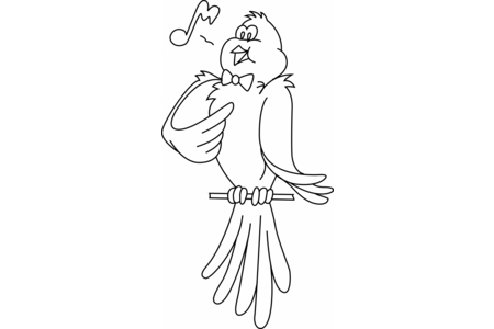 Printable coloring pages: Bird 30 – 10 Doigts