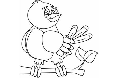 Printable coloring pages: Bird 31 – 10 Doigts