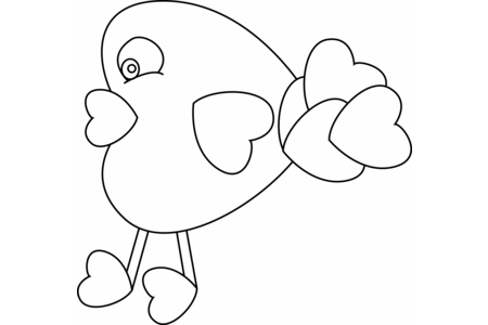 Printable coloring pages: Bird 32 – 10 Doigts