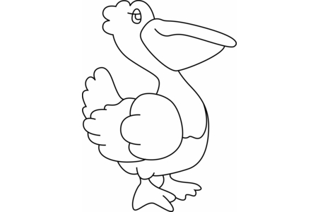 Printable coloring pages: Pelican 01 – 10 Doigts