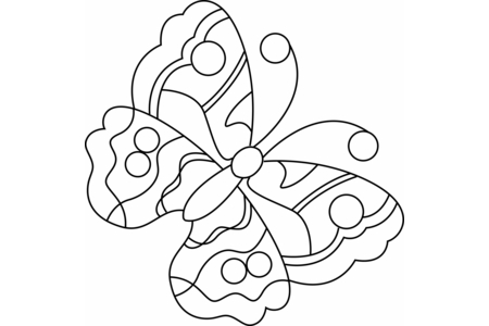 Printable coloring pages: Butterfly 01 – 10 Doigts
