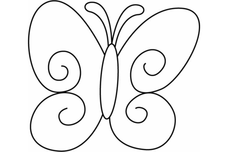 Printable coloring pages: Butterfly 07 – 10 Doigts
