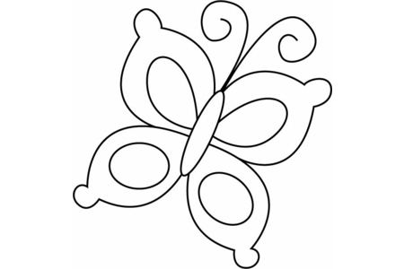 Printable coloring pages: Butterfly 08 – 10 Doigts