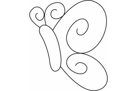 Printable coloring pages: Butterfly 11 – 10 Doigts