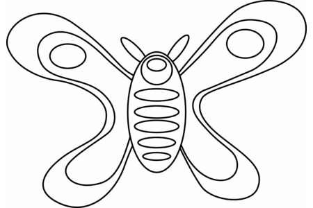 Printable coloring pages: Butterfly 12 – 10 Doigts