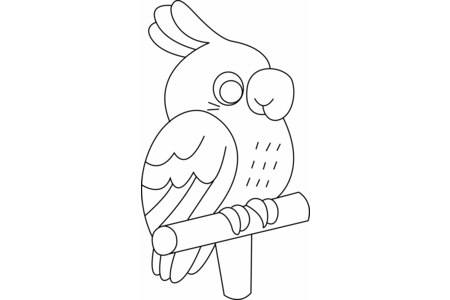 Printable coloring pages: Parakeet 01 – 10 Doigts