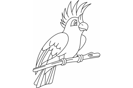 Printable coloring pages: Parakeet 02 – 10 Doigts