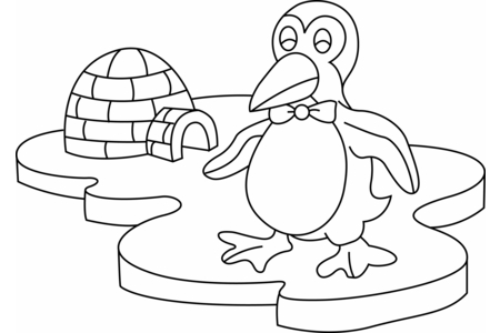 Printable coloring pages: Penguin 01 – 10 Doigts