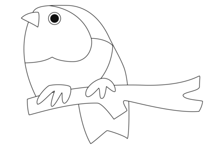 Printable coloring pages: Robin 01 – 10 Doigts