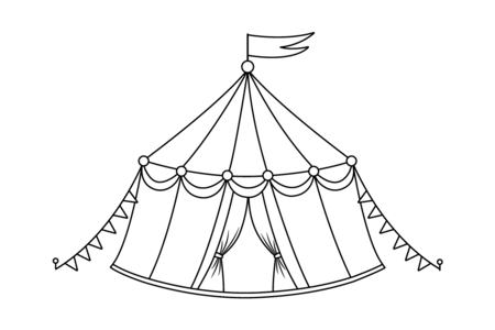 Printable coloring pages: Big top – 10 Doigts