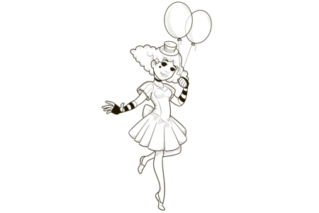 Printable coloring pages: Circus clown – 10 Doigts