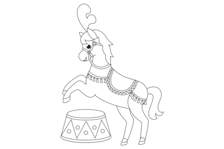 Printable coloring pages: Circus10 – 10 Doigts