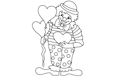 Dibujos para imprimir : Payaso 04 – 10 Doigts