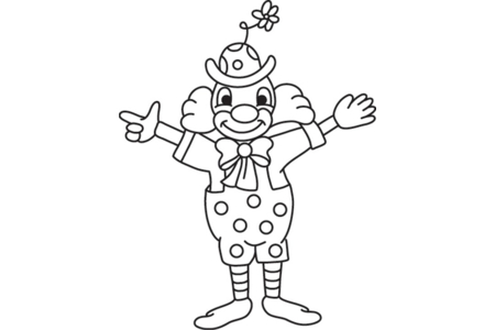 Dibujos para imprimir : Payaso 11 – 10 Doigts