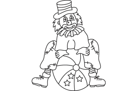 Dibujos para imprimir : Payaso 12 – 10 Doigts